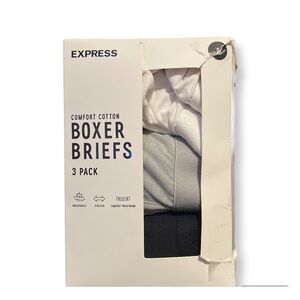 EXPRESS - COMFORTABLE COTTON BOXER BRIEFS - 3 PACK NWT
